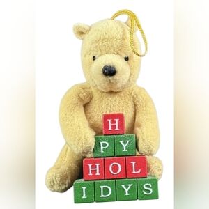 Disney Gund New NWT Classic Winnie The Pooh Blocks Christmas Tree Ornament